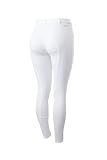 HORZE Active Women's Horse Riding Silicone Grip Full Seat Breeches | Midrise Waist with Front Pocket - White - 28