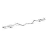 Amazon Basics Olympic 2-Inch Curl Barbell Bar, 47 Inches, Chrome