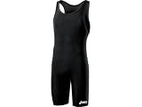 ASICS Men's SOLID MODIFIED SINGLET Wrestling Apparel, L, Black