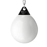 GYMAX Punching Bag, Water Aqua Bag w/Water Injector & Hanging Accessories, Folding Heavy Duty Boxing Bag for Home Gym, Boxing Training Equipment for Adults (White, 110LBS)