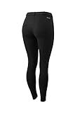 HORZE Active Women's Horse Riding Silicone Grip Full Seat Breeches | Midrise Waist with Front Pocket - Black - 24