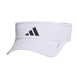 adidas Men's Superlite Visor – Lightweight Moisture-Wicking Running Hat, White/Black/3, OSFA