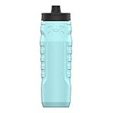 Under Armour Squeeze Water Bottles, 32 oz Water Bottles, Sideline Sports Water Bottle with Quick-Shot Lid, Quick & Easy Hydration, Gym Water Bottles, Squeeze Bottle, 1 32oz Bottle