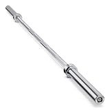 Amazon Basics 7ft Olympic Barbell Bar, 2" Diameter, Chrome Finish, 500-Pound Capacity