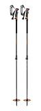 LEKI Helicon Lite Ski Poles-Dark Anthracite-Neonorange-Black-110-145cm | Aluminum, Adjustable, Lightweight, For Backcountry Skiing & Snowboarding