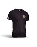 TAO MARTIAL Muay Thai T-Shirt Quick Dry Lightweight Breathable Sport Tshirt, ST222 (Black, Size M)