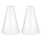 2 Pcs White Plastic Cheer Megaphone for DIY Party Accessory for School Outdoor Activities Party Favors Sports Match Game (White)