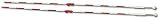 Tandem Sport Official Red & White Volleyball Clamp-On Net Antennas, 1 Pair, Fits 36" & 1 Meter Nets