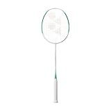 YONEX Nanoflare 001 Feel Badminton Racquet (Strung) - Graphite Frame Hi-Flex Slim Shaft Racket - White/Mint