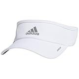 adidas Women's Superlite Visor – Lightweight Moisture-Wicking Running Tennis Hat, White/Silver Reflective/3, OSFA