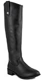 LONDON FOG Womens Irie Riding Boot, Regular and Wide Calf colors available Black 8