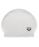 Arena Unisex Soft Latex II Swim Cap for Women and Men Fitness Swimmers Intensive Training Durable Soft Elastic Bathing Flat Cap, White/Black