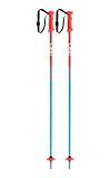 LEKI Kids’ Rider Lightweight Aluminum Ski Poles for Alpine Skiing - Petrol-Bright Red-White - 105 cm