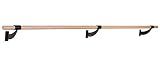VITA Barre Wall-Mounted Single Ballet Barre, Classic WB15, 4 Ft Bar, Wood | Fixed Height, Made in USA, Home, Studio or Gym Exercise Equipment for Kids & Adults | Dance, Fitness, Pilates