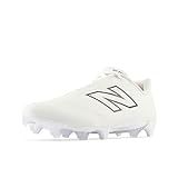 New Balance Unisex BurnX4 Lacrosse Shoe,White/Grey Matter,Men 7.5 / Women 9