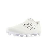 New Balance Unisex BurnX4 Lacrosse Shoe,White/Grey Matter,Men 7.5 / Women 9