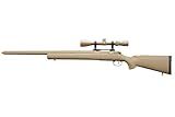 Lancer Tactical M24 Bolt Action Spring Powered Sniper Airsoft Rifle (Threaded) w/Scope (450 FPS) (Color: Tan)