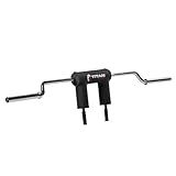 Titan Fitness Rackable Safety Squat Bar, Cambered Safety Squat Barbell with 5" Drop, Olympic Weight Sleeves Rated 1,500 LB, HeftyGrip Shoulder/Arm Pads, 35mm Easy-Grip Handles