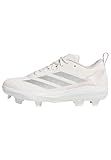 adidas Women's Adizero Instict TPU 2.0 Softball, Chalk White/Silver Metallic/Clear Pink, 7