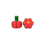 Moxi Brake Petals - Rubber Roller Skate Toe Stoppers - Pair | Red Hibiscus