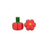 Moxi Brake Petals - Rubber Roller Skate Toe Stoppers - Pair | Red Hibiscus