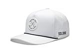 Golf Hat for Men - Golf Snapback - Fun Hat for Golfing - Rope Golf Hat for Men and Women - Make More Birdies White