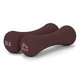 RBX Hand Weights, Neoprene Hand Weights for Home Workouts, Cardio & Strength Training, Home Gym Equipment (Brown, 4LB (2lb each))