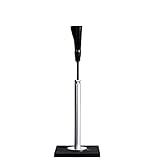 Franklin Sports Portable Batting Tee - Industrial Grade Adjustable Baseball and Softball Hitting Tee - Weighted Base For Stability - Portable Tee For Practice Anywhere, Silver