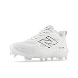 New Balance Women's Fresh Foam Velo V4 Molded Softball Shoe, White/Black, 10