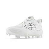 New Balance Women's Velov4 Molded Fastpitch Softball Cleats White/Black Medium 9.5