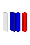Custom Boxing Ring Corner Pads – Set of 4 Personalized Cushions – Premium Leather Fabric – Logo Printing – Red, Blue, White, Neutral or Custom – RingHope Gym & Event Safety Pads (Triangle Corner Pads)