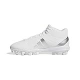adidas Men's Adizero Impact.2 Molded American Football, White/Silver Metallic/White, 11