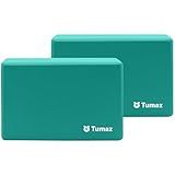 Tumaz Yoga Blocks 2 pack or Blocks with Strap - Supportive & Non-Slip Surface Exercise Blocks, High Density, Lightweight EVA Foam Yoga Blocks, Yoga Brick for All Yogi