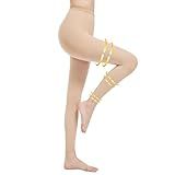 Myshear Medical Compression Tights Women, 20-30 mmHg Graduated Compression Pantyhose Men, Footless Compression Stockings, High Waist Compression Leggings, Support Hose for Varicose Veins, Edema, Dvt