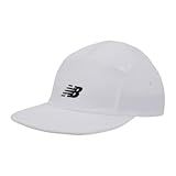 New Balance Adult Unisex White Lightweight 5-Panel Camper Adjustable Flat Bill Running Hat