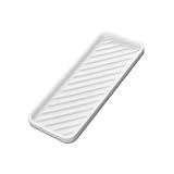 Silicone Mat for Hair Tools, Heat Pad for Curling Iron, Kitchen Sink Sponge Soap Holder, Heat Resistant Flat Iron Straighter Holder, Hot Tool Mat for Vanity Countertop Counter (White)