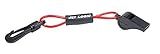 Kwik Tek Whistle with Lanyard, Red and Black