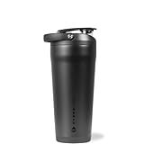HydroJug 24 oz New Stainless Steel Shaker – Insulated, Leakproof, BPA-Free with Silent Mixing Grate – No Clumps, No Noise – Premium Shaker for Fitness, Sports & Everyday Use, Black