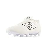 New Balance Women's BurnX4 Lacrosse Shoe, White/Black, 6 M