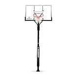 Silverback 60" In-Ground Basketball System with Adjustable-Height Tempered Glass Backboard and Pro-Style Breakaway Rim