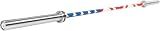 Fitvids 7ft Olympic Barbell 45LBS for Weightlifting and Powerlifting, 2 Inch Strength Training Bar with Needle Bearings, 190K PSI Tensile Strength Rated 1500 LBS Capacity, Flag
