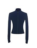 Qiyunfly Girls Gymnastics Coat Daily wear Jacket Athletic Slim Fit Tops