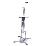 MaxiClimber 2.0 Vertical Climber Exercise Machine w/ Elastic Resistance System - Foldable Home Gym Fitness Equipment for Full Body Cardio & Strength Training Workouts, Adjustable Height