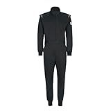 J-RACING® Racing Suit Karting Suit/Race/Rally Go Kart Auto Racing Fire SFI 3.2A/1 (Black-XL)