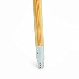 Coastwide Professional 60" Wood Push Broom Handle, Threaded Metal Tip