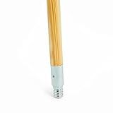 COASTWIDE Professional 60" Wood Push Broom Handle, Threaded Metal Tip