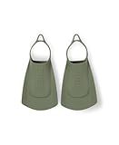 Arena Unisex Adult Comfortable Lightweight Swim Training Fins for Men and Women Silicone Short Blade Flippers Open Heel Design, Sage Green, 11-12