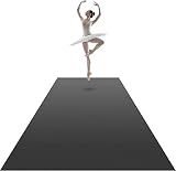 VEVOR Dance Floor Roll 6.6 x 15.7 ft, Portable Dance Practice Floor 1.5mm Thickness PVC Dance Flooring Grey/Black Roll Out Dance Mat Non-Slide & Wearproof Dance Floor Easy Cleaning for Ballet