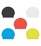 Sporti Latex Swim Cap - Set of 5 (Black/New Royal/Red/White/Yellow)