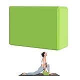 MBHKRRS 9"x6"x3" Yoga Blocks, Soft Non-Slip Surface Premium Foam Blocks, Supportive, Lightweight, Odor Resistant, Yoga Accessories for Pilates Meditation General Fitness Stretching Toning (green-1 Pack)